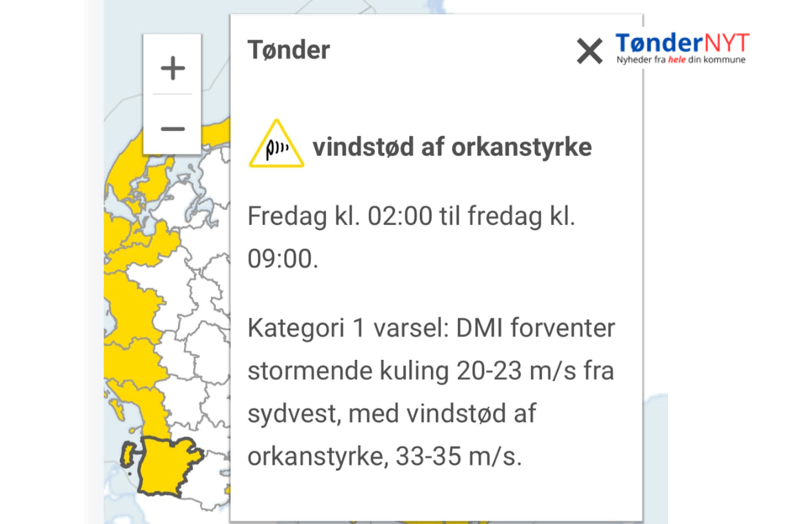 Stærk storm på vej